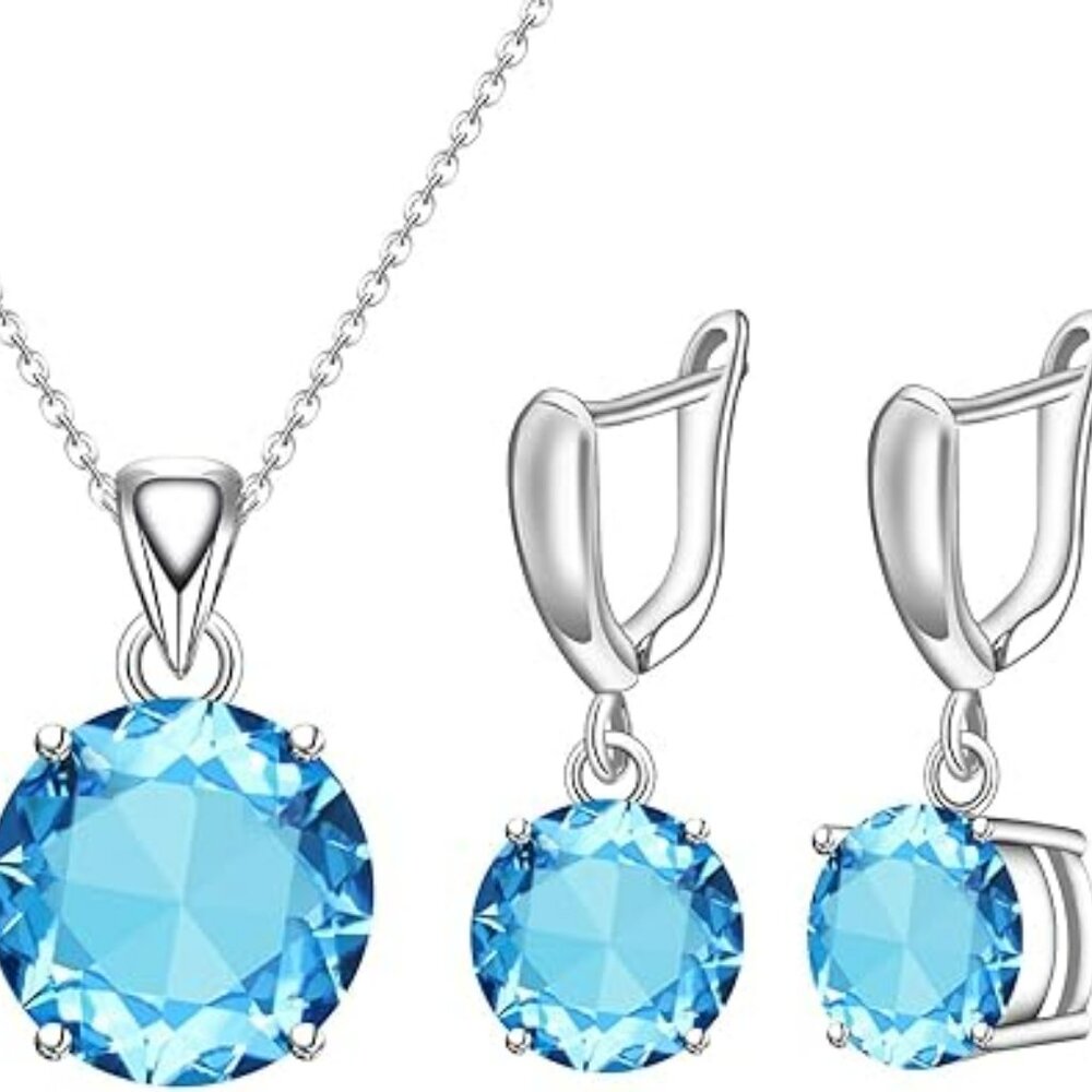 Cubic Zirconia Necklace & Earrings Set‎ Statement Set Classy Fashion Jewelry